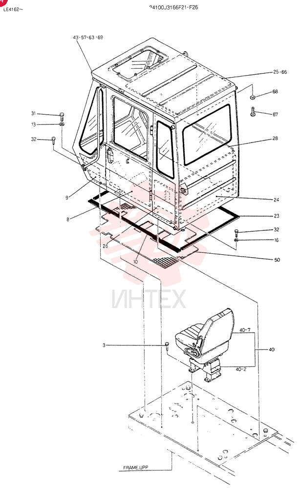 INSTAL , CAB, Serial Range: LE4162-LE5498