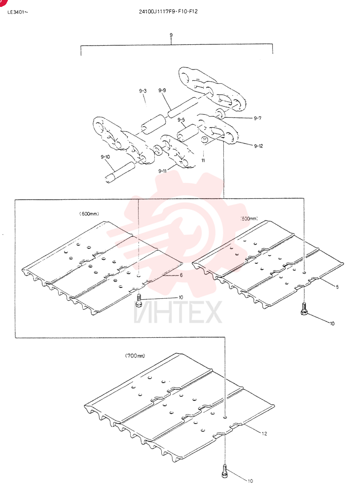 INSTAL, CRAWLER-TRACK 24100J1117F9