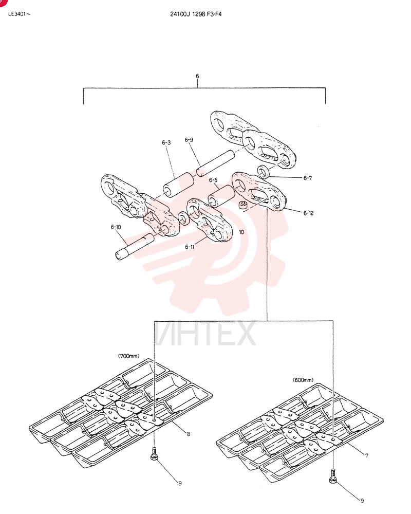 INSTAL, CRAWLER TRACK 24100J1298F3