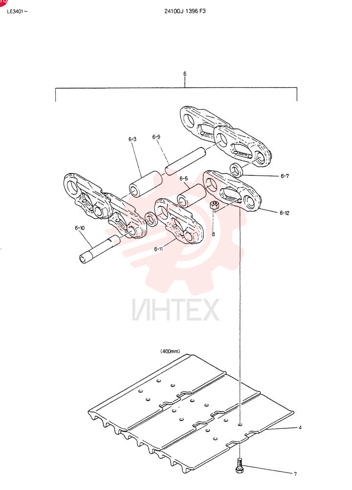 INSTAL, CRAWLER TRACK 24100J1396F3