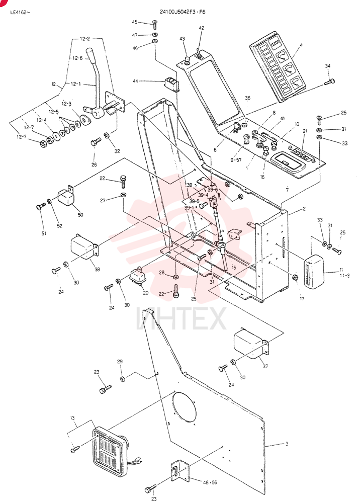 PANEL ASSY, INST, Serial Range: LE4162-LE45498