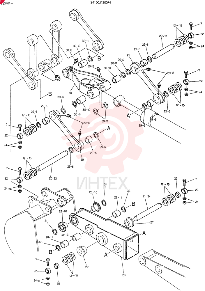 Схема (K903B) - EXCAVATOR ASN LE3401 (1/85-12/03) 24100J1200F4