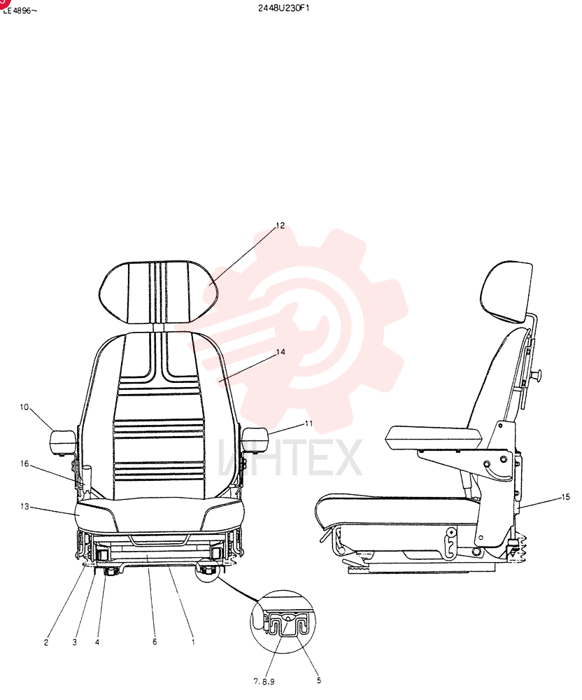 Схема (K903B) - EXCAVATOR ASN LE3401 (1/85-12/03) 2448U230F1