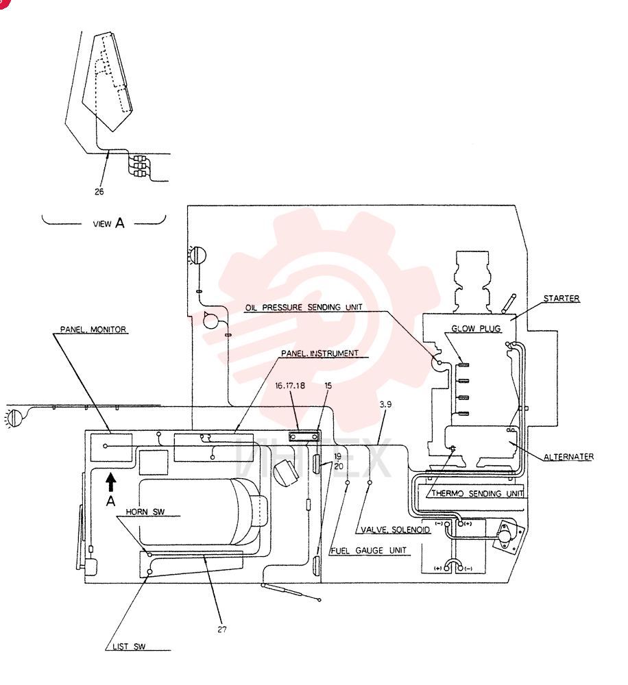WIING ASSY, ELEC, Serial Range: LE3401-LE4402