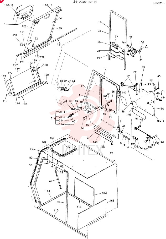 CAB ASSY, SEE FIGURE 01-001 24100J6107F10 (2)