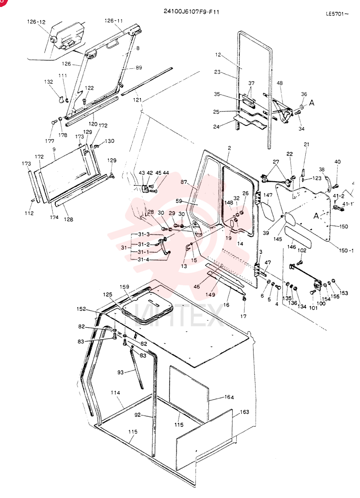 CAB ASSY, Serial Range: LE-5701-LE-5703 24100J6107F9 (2)