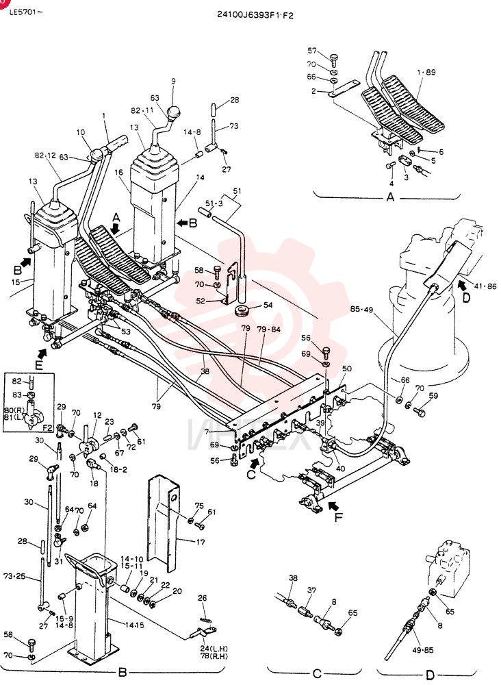 CONTROL ASSY, Serial Range: LE5701-LE5898 24100J6393F1 (2)