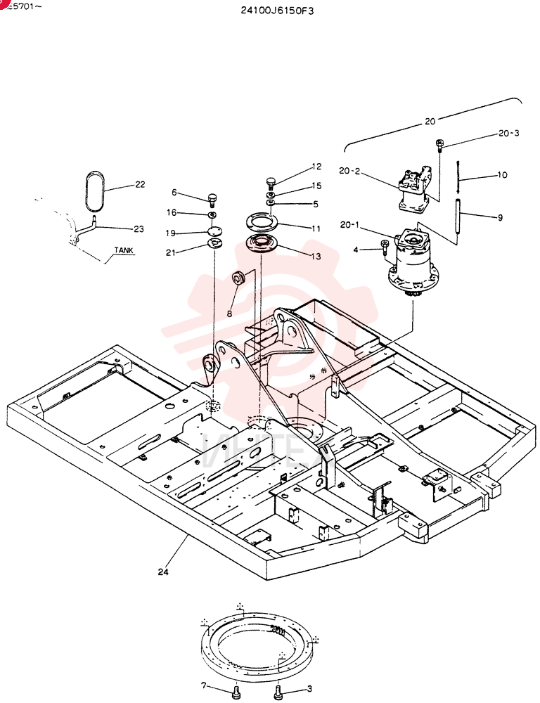 FRAME ASSY, UPP 24100J6150F3