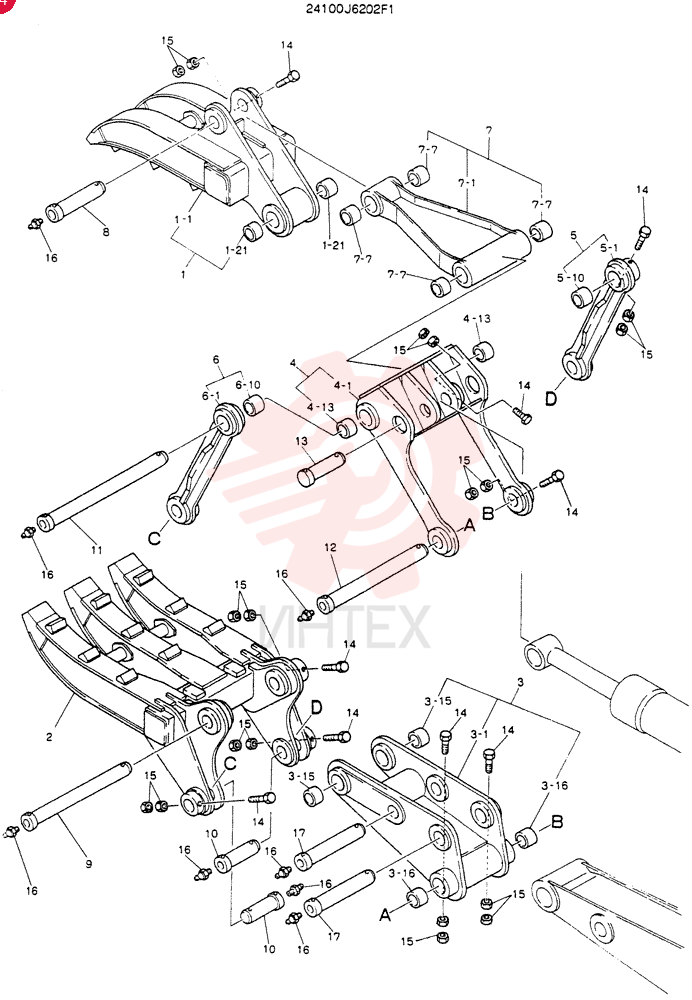 GRAPPLE ASSY,FORK 24100J6202F1