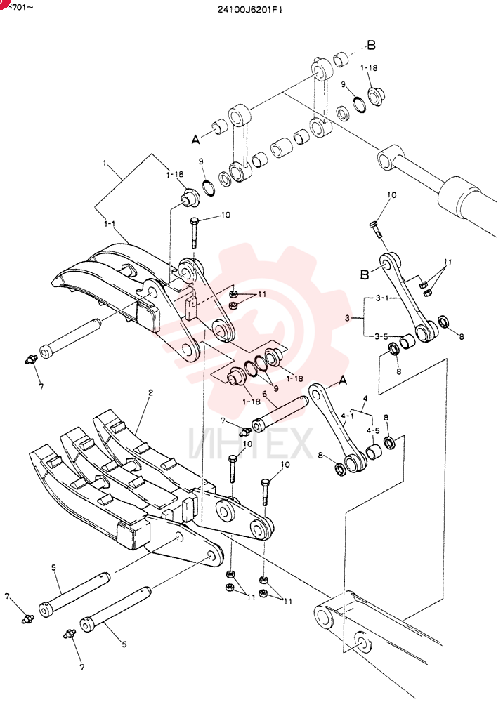 GRAPPLE ASSY,FORK 24100J6201F1