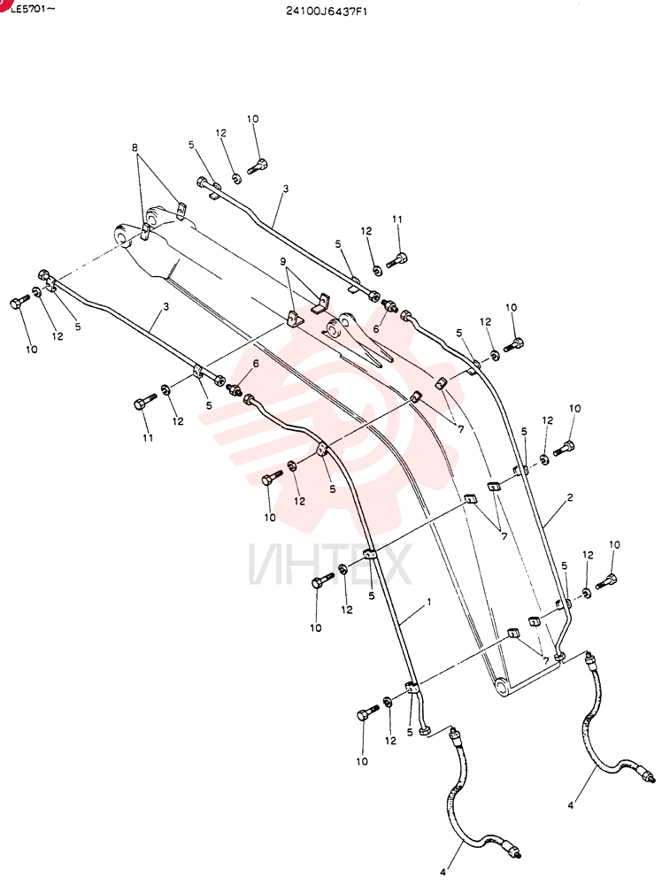 HYDR LINES,EXTRA BOOH 24100J6437F1
