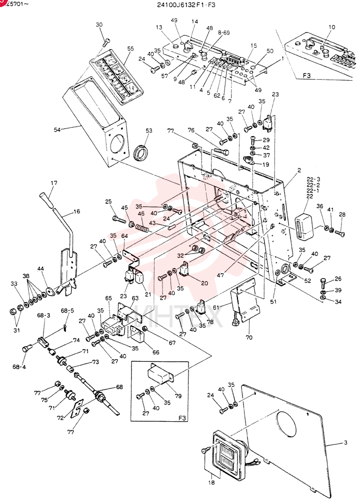 PANEL ASSY,INST,LE5701-6180