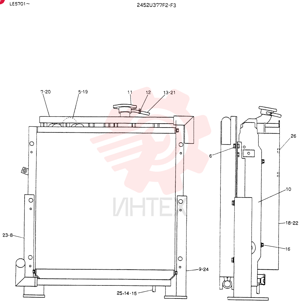 RADIATOR ASSY,LE5701-5910