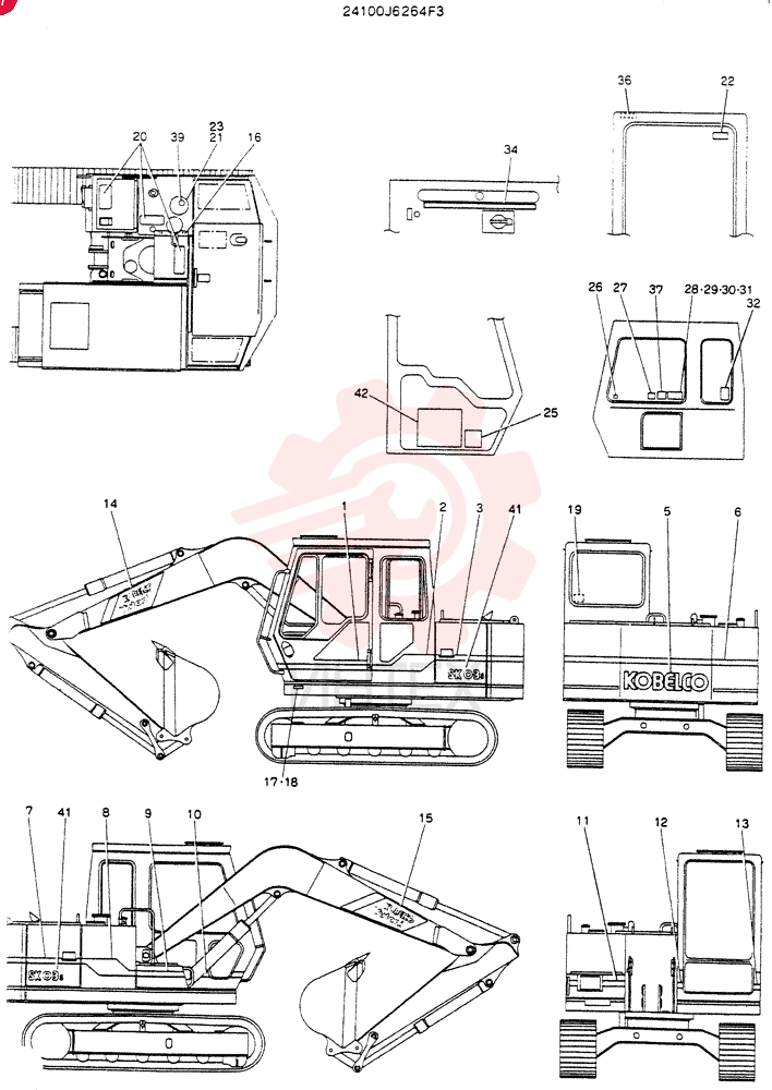 Схема (K903C) - EXCAVATOR ASN LE5701 (1/87-12/03) 24100J6264F3