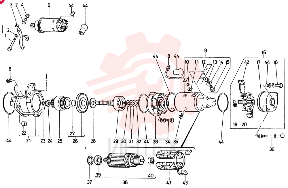 STARTER ASM.,12V-2.2KW