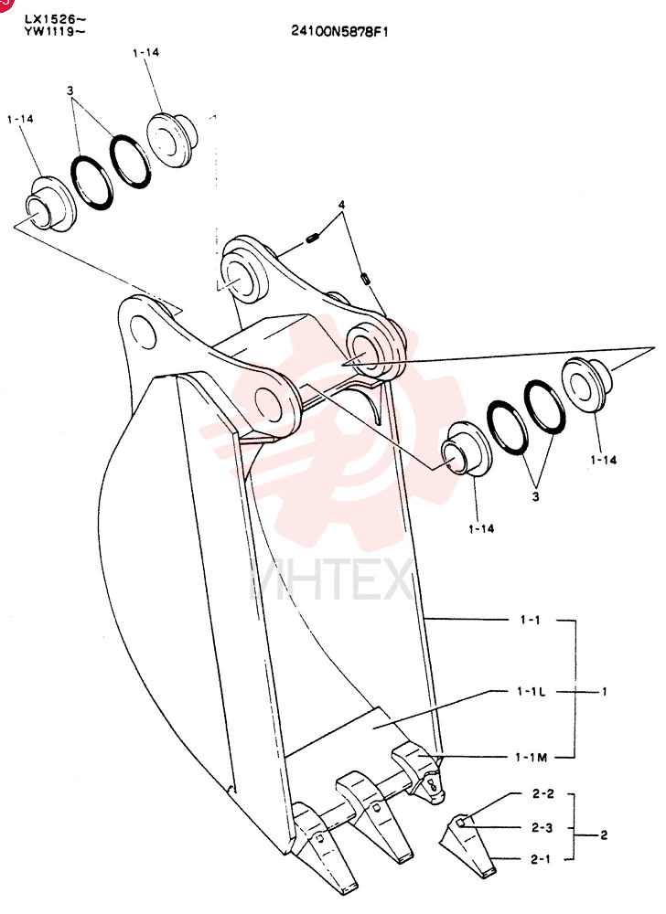 BUCKET ASSY,0.15M3