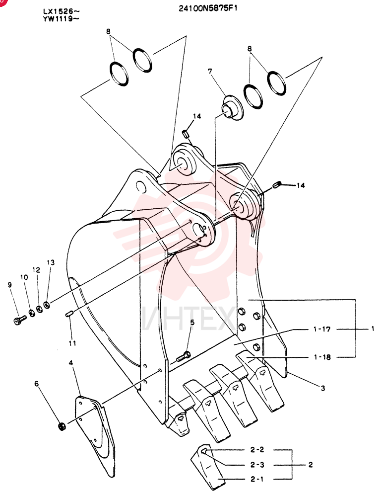 BUCKET ASSY 0.3M3