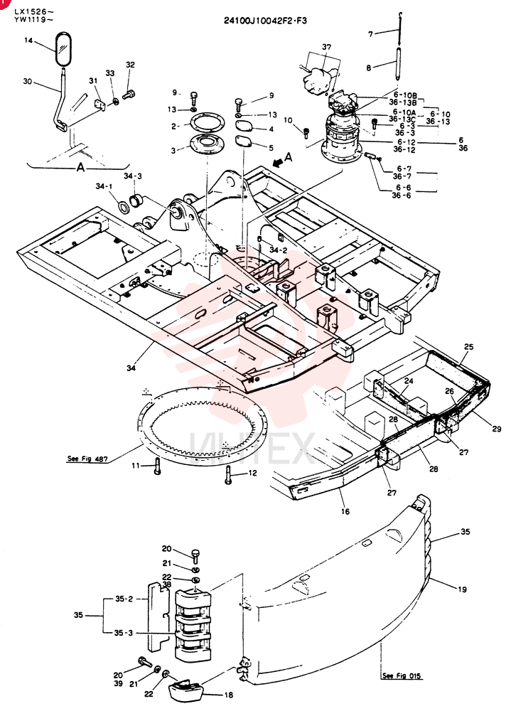 FRAME ASSY. UPP, Serial Range: LX1526-LX1536