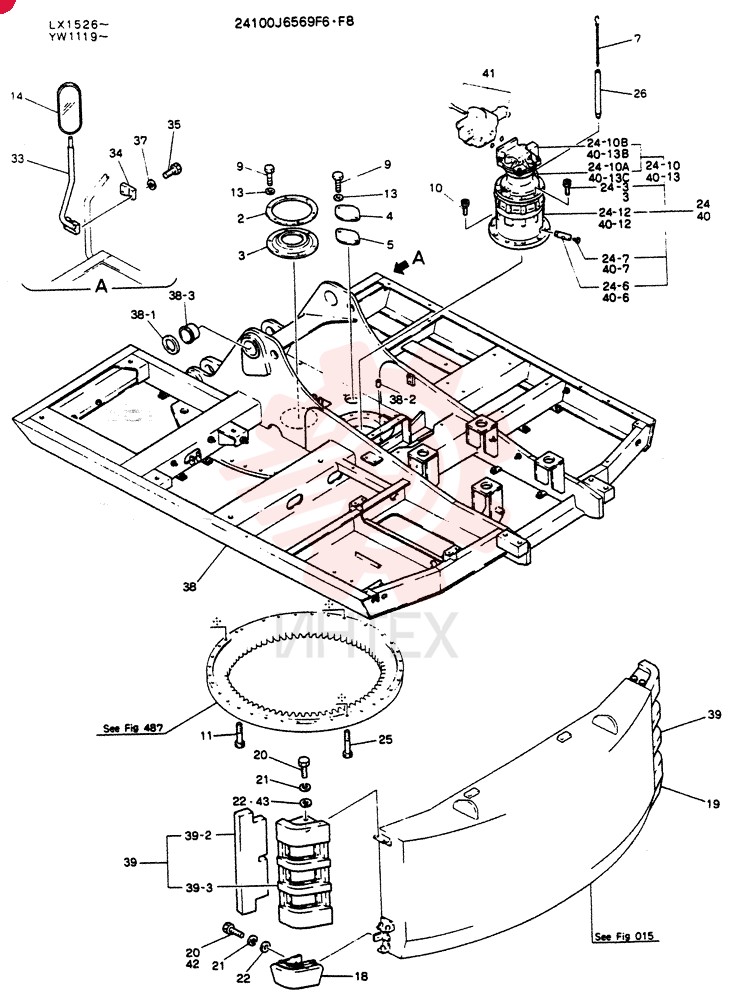 FRAME ASSY, UPP, Serial Range: LX1526-LX1536