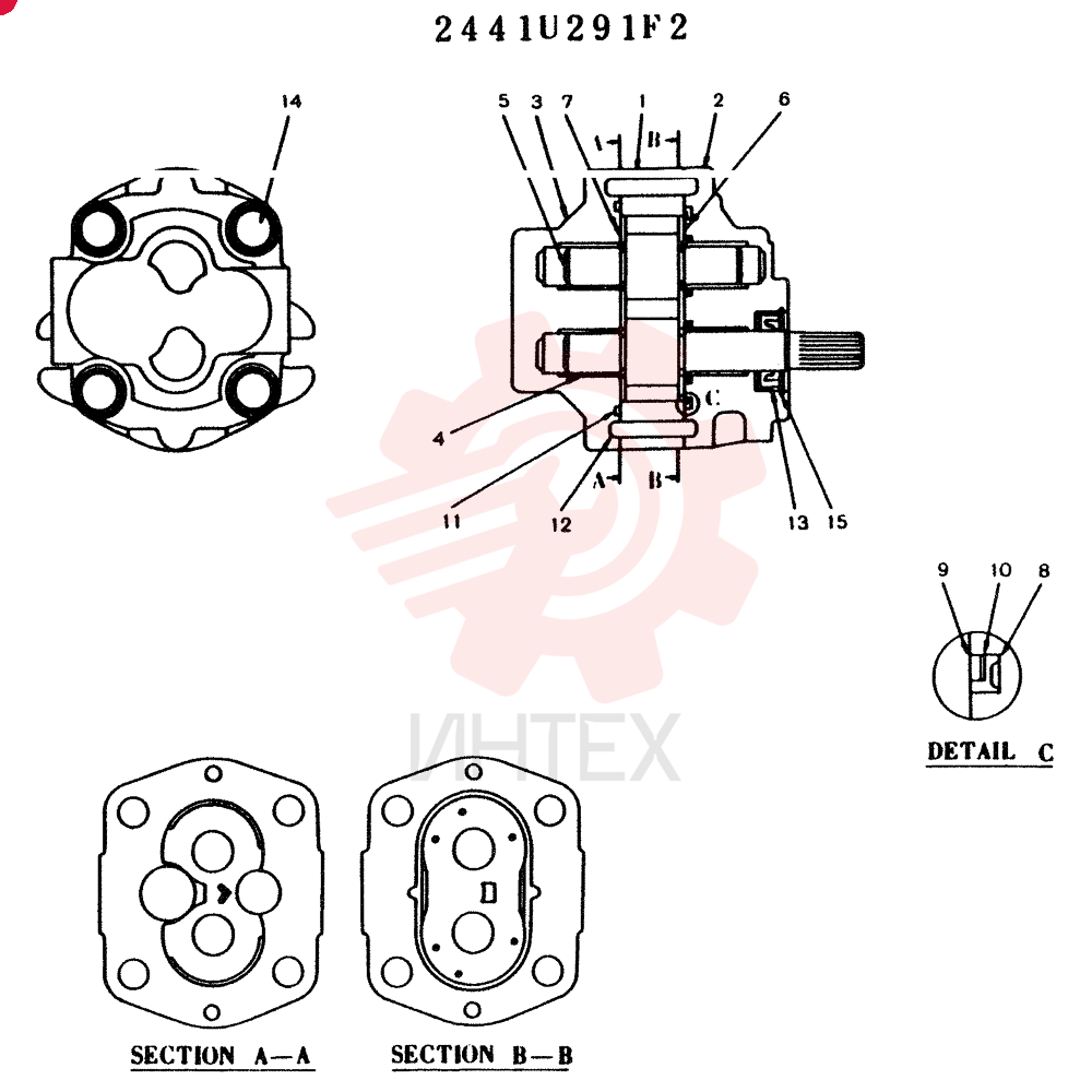 HYDRAULIC PUMP 2441U291F2