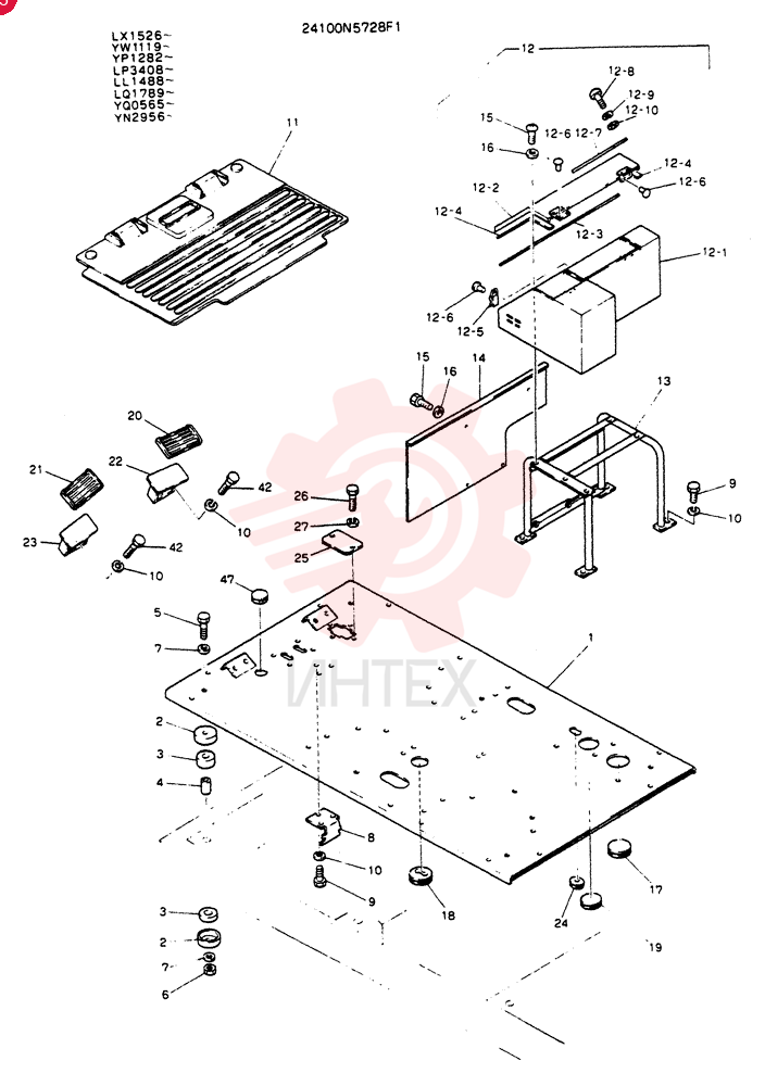 PLATE ASSY,FLOOR 24100N5728F1
