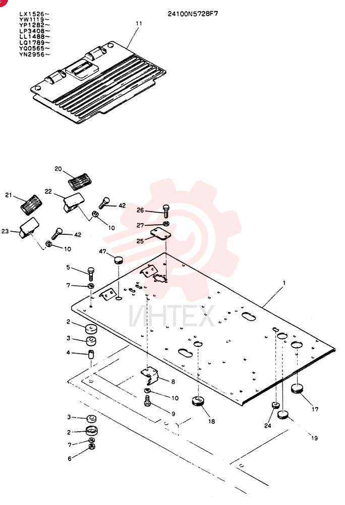 PLATE ASSY,FLOOR 24100N5728F7