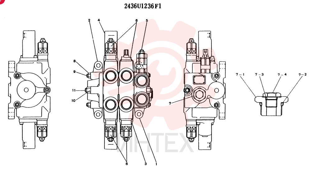 Схема (K904) - MARK II EXCAVATOR ASN YW1119 (1/88-12/03) 2436U1236F1