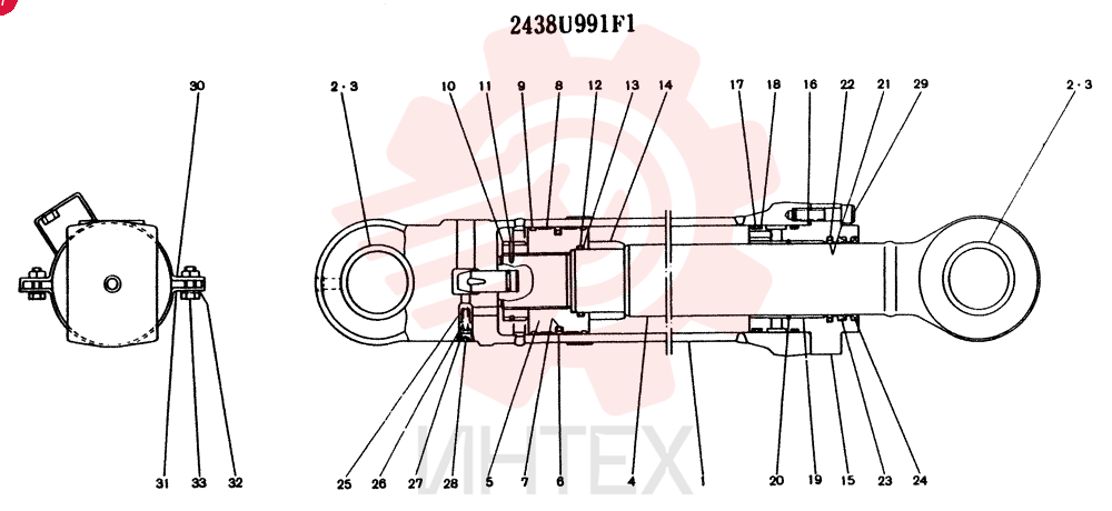 Схема (K904) - MARK II EXCAVATOR ASN YW1119 (1/88-12/03) 2438U992F1 (1)