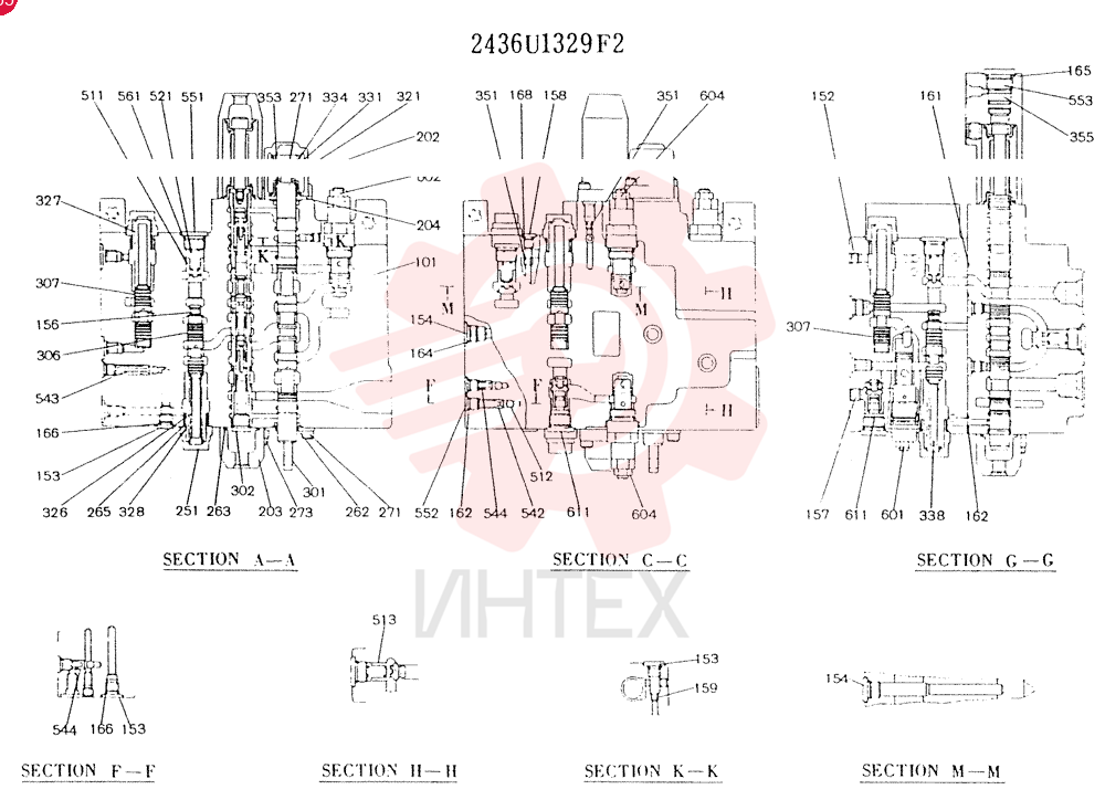 HYDRAULIC VALVE 2436U1329F2 (2)