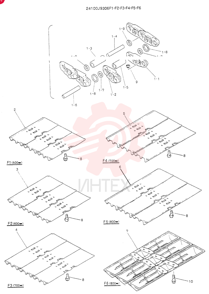INSTAL, CRAWLER TRACK 24100J9306F1