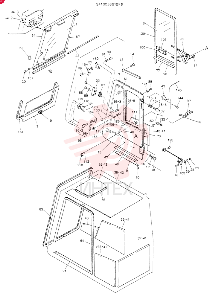 Схема (K904) - MARK II EXCAVATOR BTW YW0101 - YW1118 (1/88-12/03) 24100J6512F6 (2)