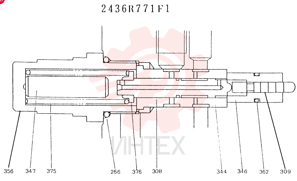 VALVE ASSY, RELIEF, CONSISTS OF THE FOLLOWING PARTS 2436R771F1