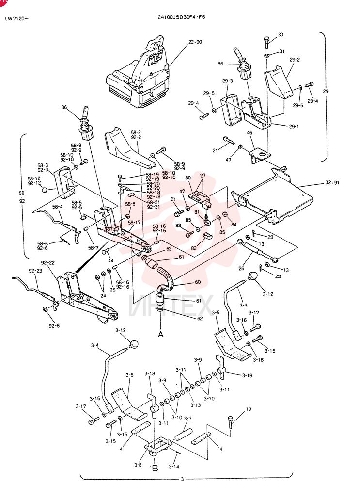 CONTROL ASSY  (DOZER) (FOR EXPORT) 24100J5030F4 (2)