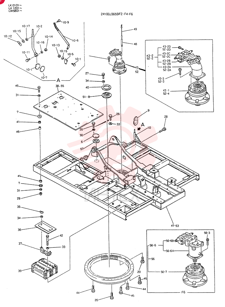 FRAME ASSY, UPP, Serial Range: LX1201--LX1206 24100J3659F2 (2)