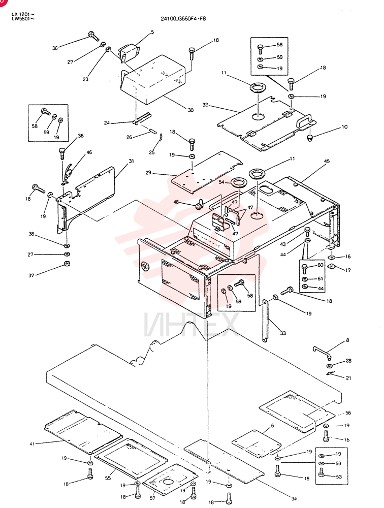 GUARD     ASSY, Serial Range: LX1201-LX1206 24100J3660F4 (1)