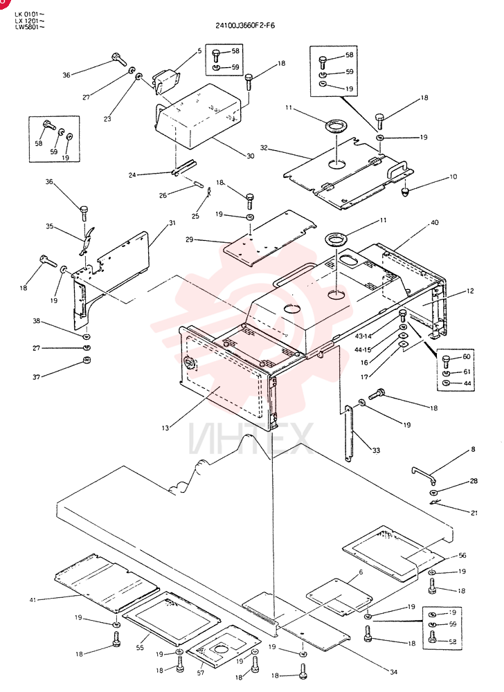 GUARD ASSY, Serial Range: LX1201--LX1206 24100J3660F2 (2)