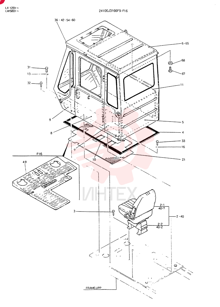 INSTAL, CAB  LX 1101-, Serial Range: -LX1206 24100J3166F9 (1)