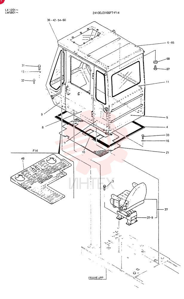 INSTAL, CAB  LX1201-, Serial Range: -LX1206 24100J3166F7 (1)