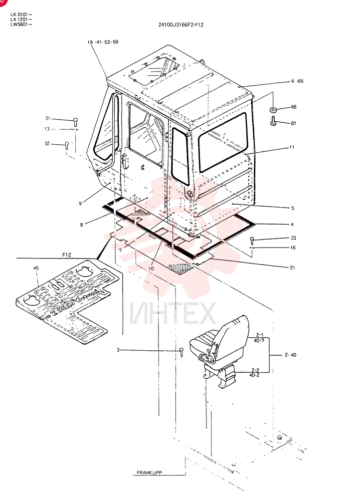 INSTAL, CAB, Serial Range: LX1201--LX1206 24100J3166F2 (1)