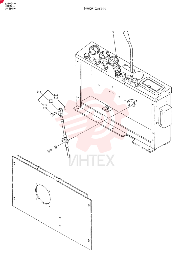PANEL ASSY, INST,FOR COLD REGIONS, Serial Range: LX1201--LX1219 24100P1034F2 (1)