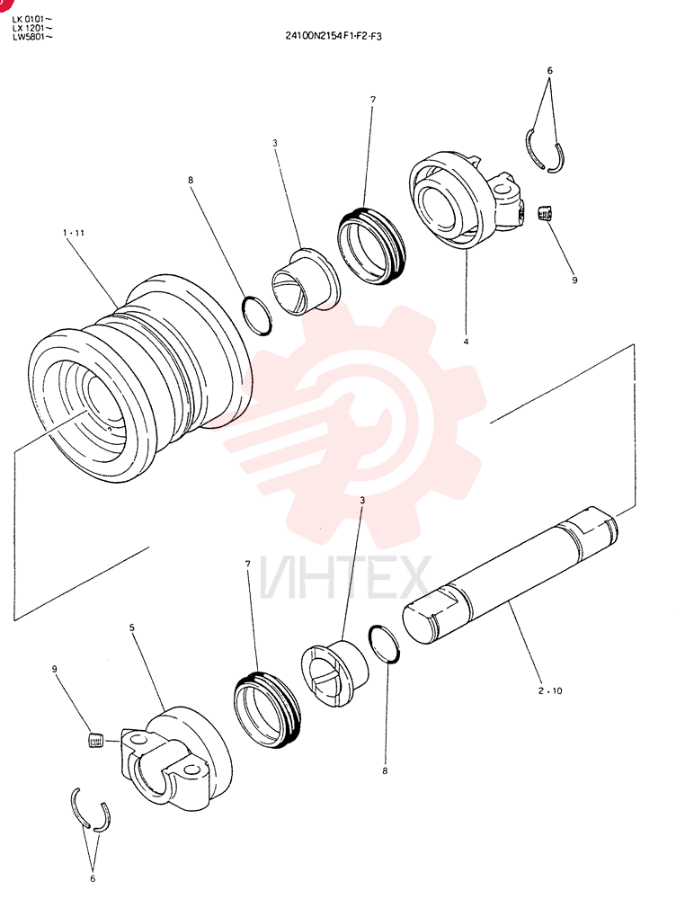 Схема (K904D) - EXCAVATOR ASN LW5801 (1/84-12/03) 24100N2154F1 (1)