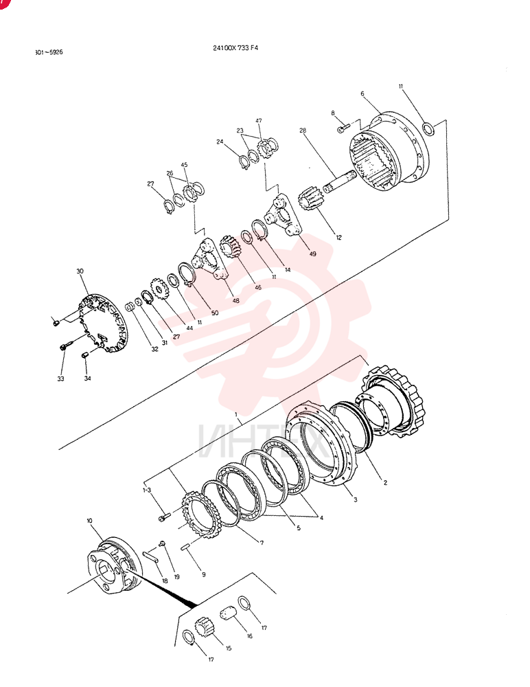 Схема (K904D) - EXCAVATOR ASN LW5801 (1/84-12/03) 24100X733F4 (1)