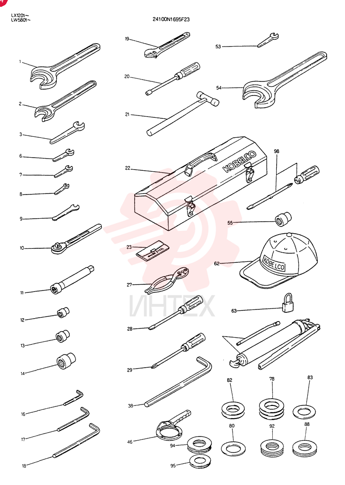 Схема (K904D) - EXCAVATOR ASN LW5801 (1/84-12/03) 24100N1695F23 (2)