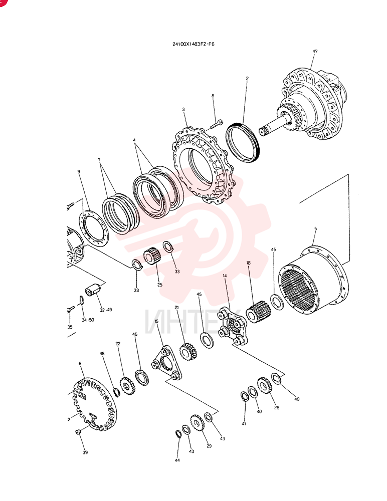 Схема (K904D) - EXCAVATOR ASN LW5801 (1/84-12/03) 24100X1483F2 (2)