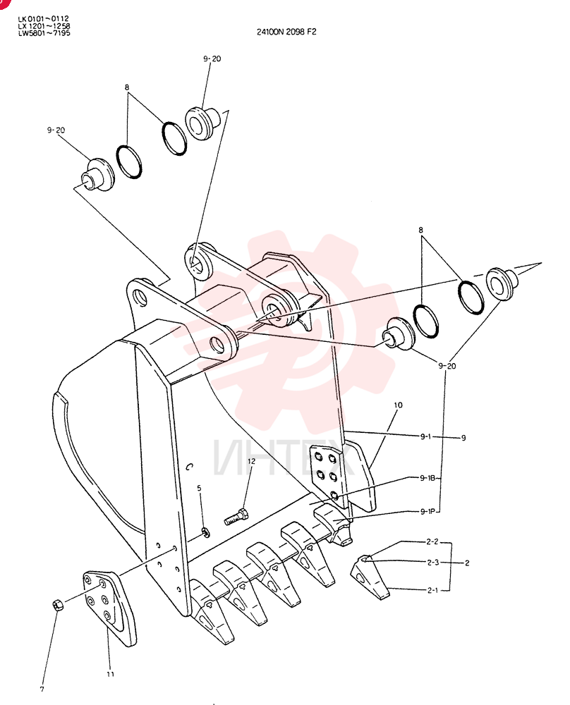 Схема (K904D) - EXCAVATOR ASN LW5801 (1/84-12/03) 24100N2098F2 (2)