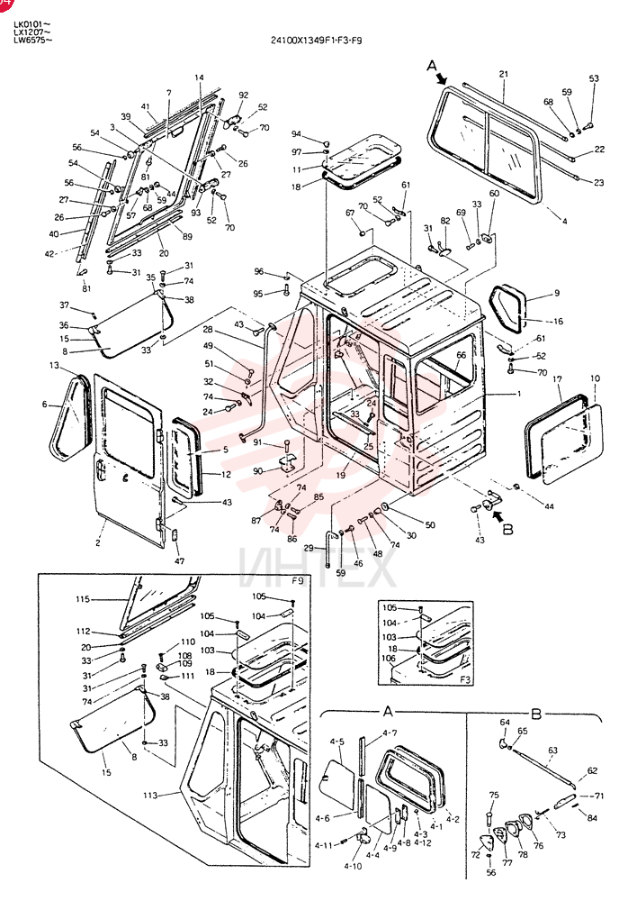 Схема (K904D) - EXCAVATOR ASN LW5801 (1/84-12/03) 24100X1349F1 (1)