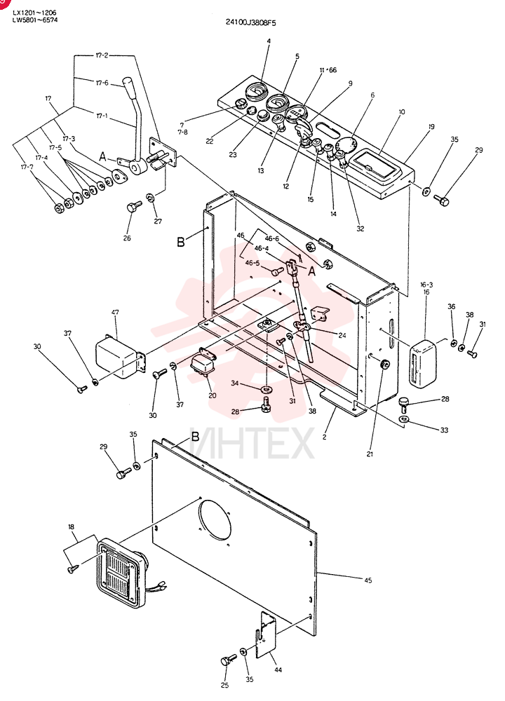 PANEL ASSY, INST 24100J3808F5