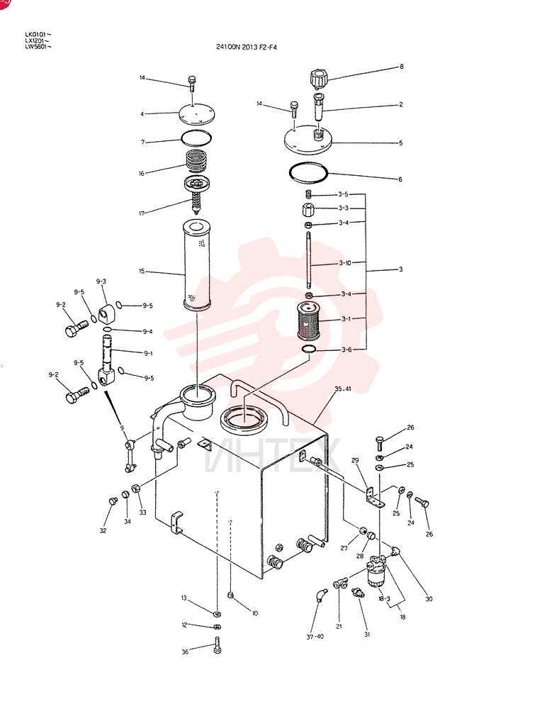 TANK ASSY, HYDR, Serial Range: LW5801--LW6442