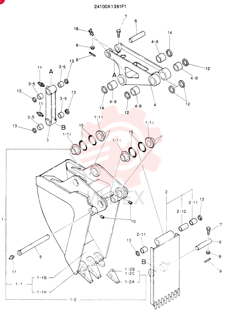 BUCKET ASSY 24100X1361F1