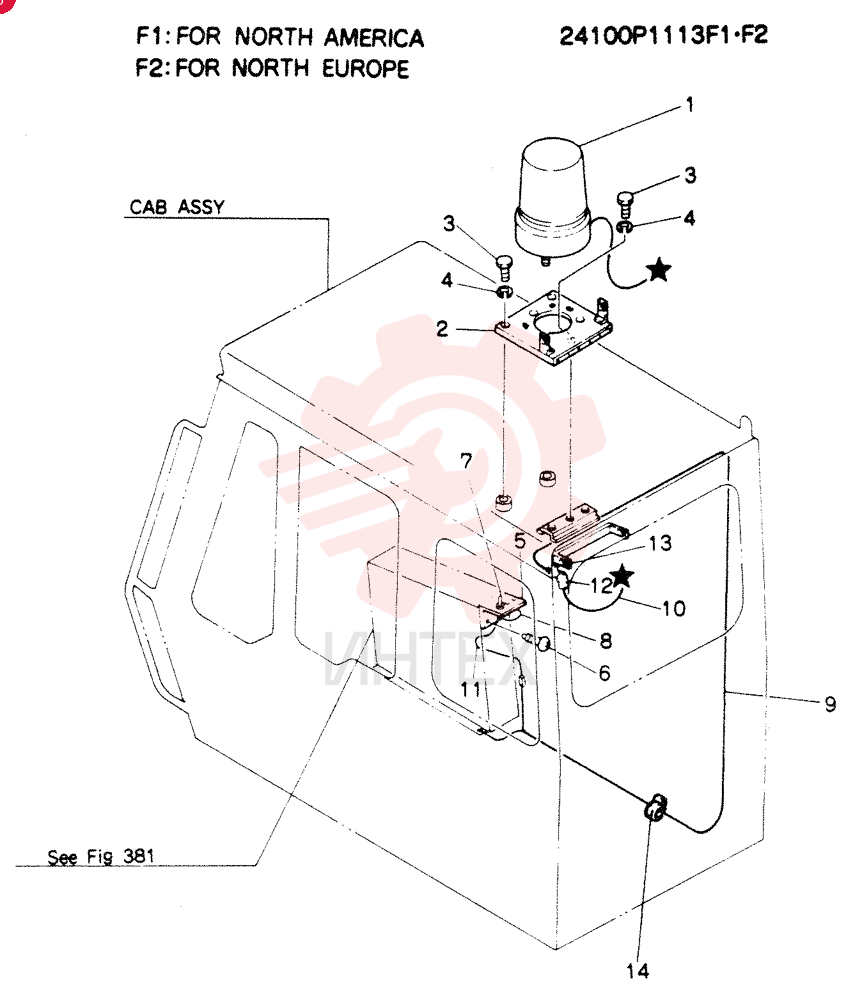 LIGHT ASSY,ROTARY 24100P1113F1